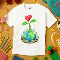 Earth Day Everyday Nature Heart Kids T-Shirt thumb 3