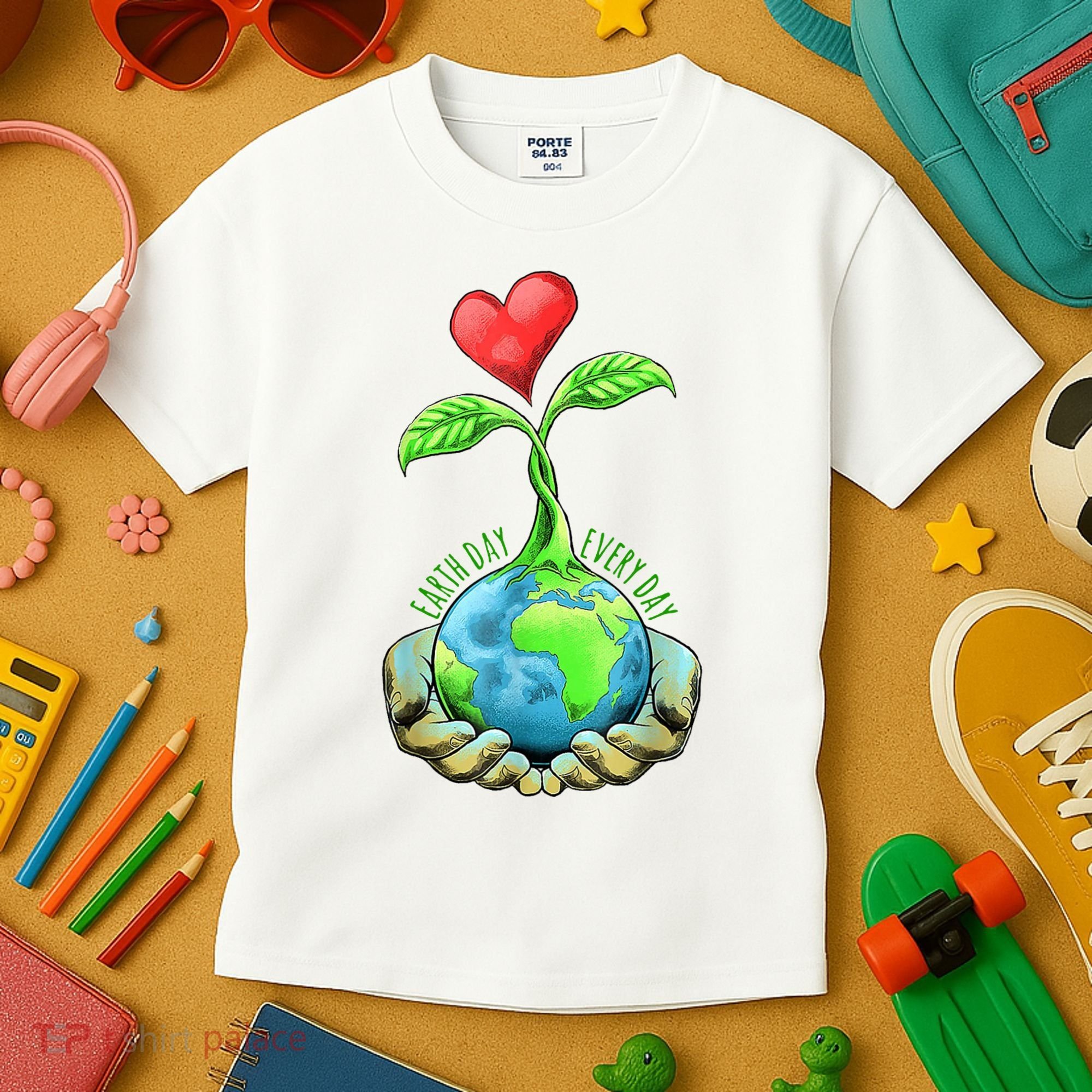 Earth Day Everyday Nature Heart Kids T-Shirt