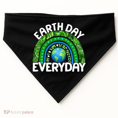 Earth Day Everyday Nature Rainbow USA-Made Doggie Bandana