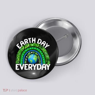 Earth Day Everyday Nature Rainbow Button