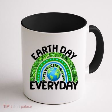 Earth Day Everyday Nature Rainbow Coffee Mug back