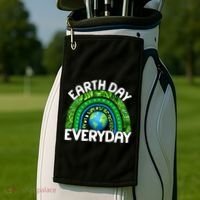 Earth Day Everyday Nature Rainbow Golf Towel thumb 2