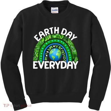 Earth Day Everyday Nature Rainbow Kids Sweatshirt