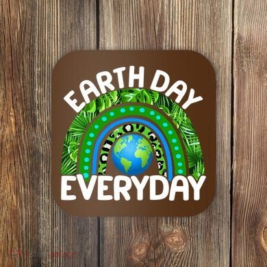 Earth Day Everyday Nature Rainbow Coaster