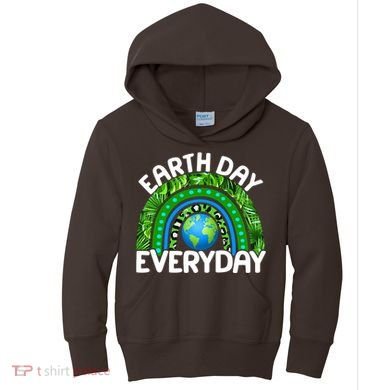 Earth Day Everyday Nature Rainbow Kids Hoodie
