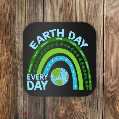 Earth Day Everyday Rainbow Coaster