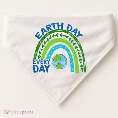 Earth Day Everyday Rainbow USA-Made Doggie Bandana