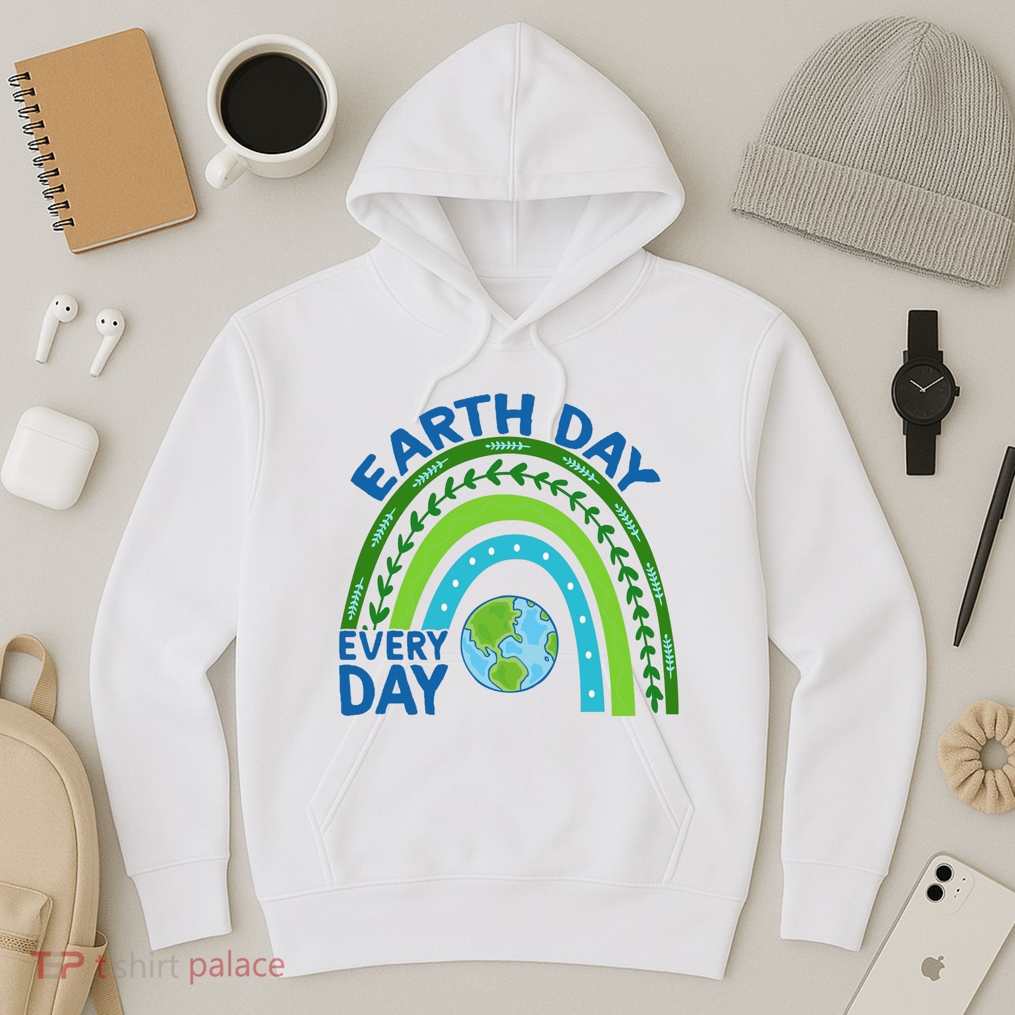 Earth Day Everyday Rainbow Hoodie