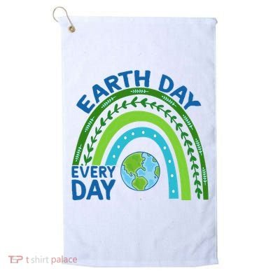 Earth Day Everyday Rainbow Golf Towel