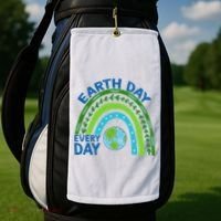 Earth Day Everyday Rainbow Golf Towel thumb 2