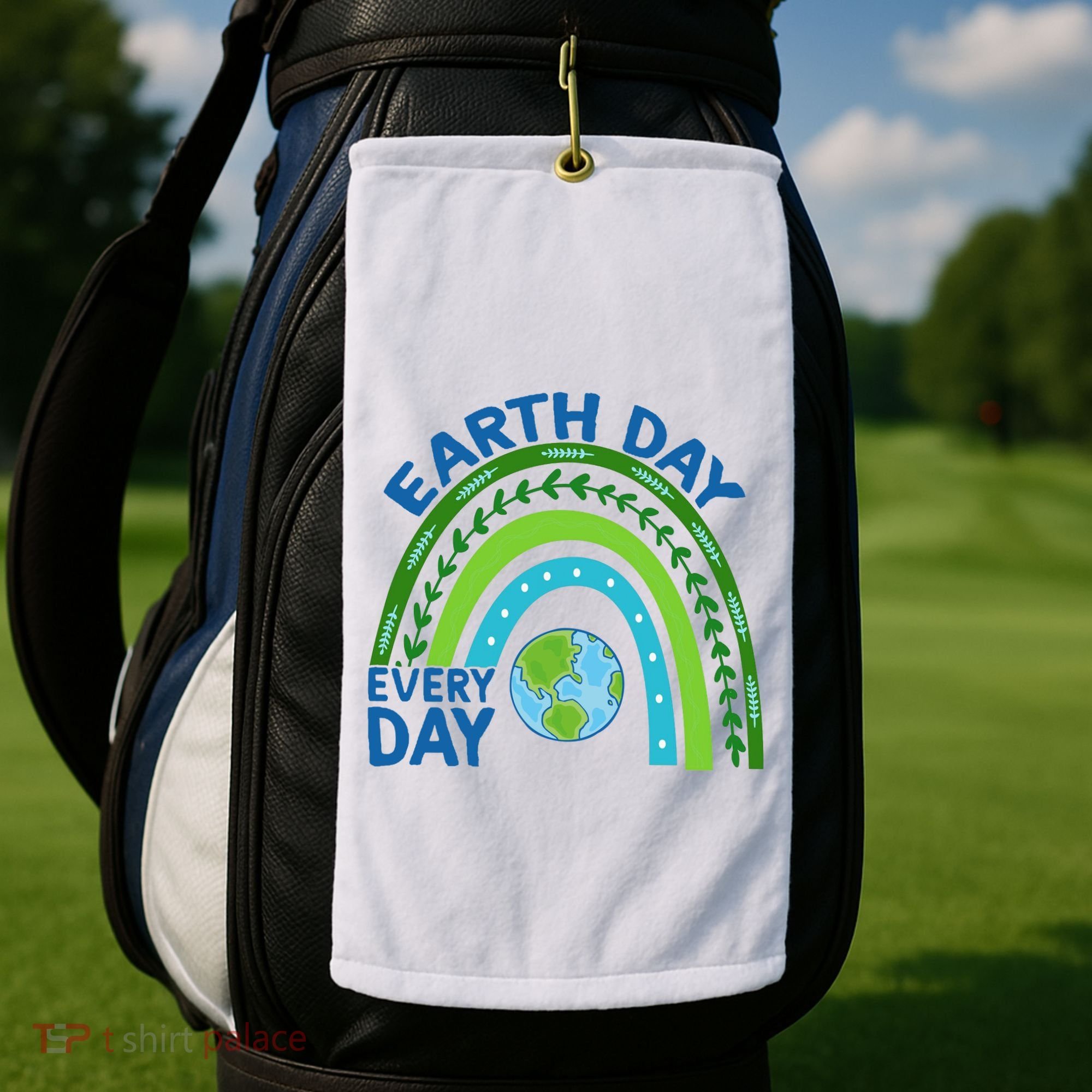 Earth Day Everyday Rainbow Golf Towel