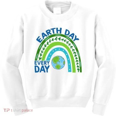 Earth Day Everyday Rainbow Kids Sweatshirt