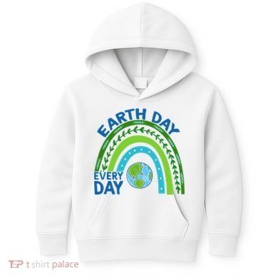 Earth Day Everyday Rainbow Kids Hoodie