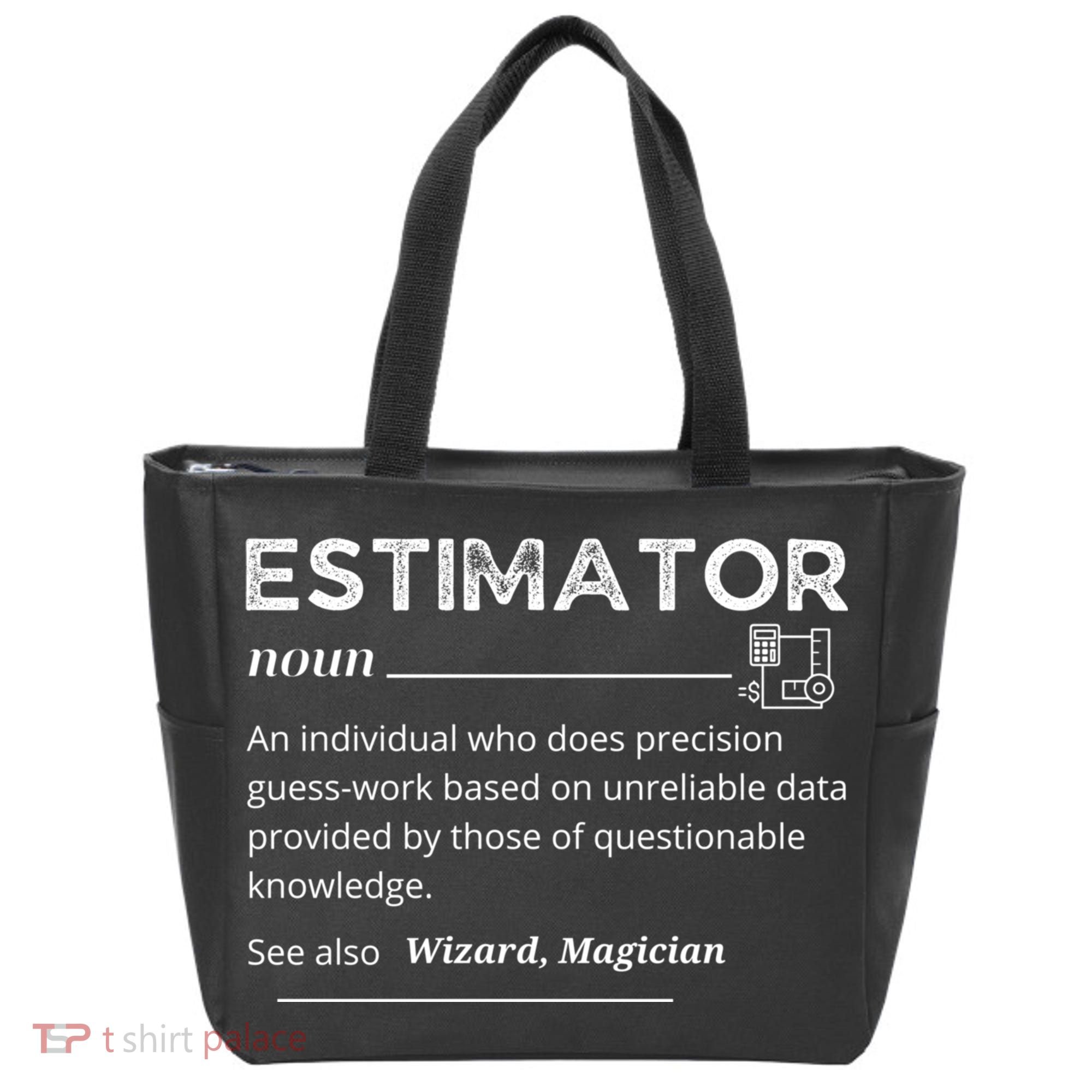 Estimator Definition, Funny Quote Job Titles Tote Bag