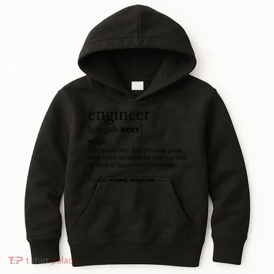 Engineer Definition Funny Engineering Gift STEM T Kids Hoodie