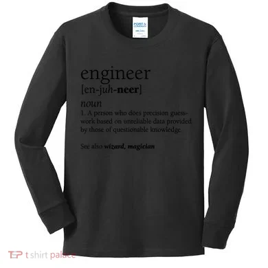 Engineer Definition Funny Engineering Gift STEM T Kids Long Sleeve Shirt