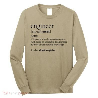 Engineer Definition Funny Engineering Gift STEM T Long Sleeve Shirt