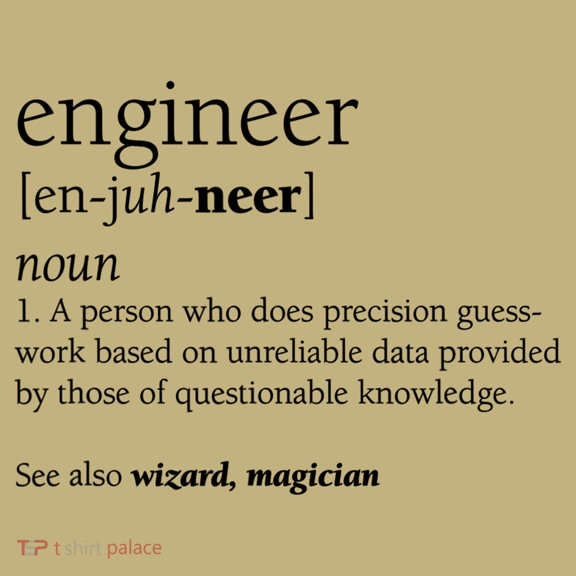 Engineer Definition Funny Engineering Gift STEM T Long Sleeve Shirt