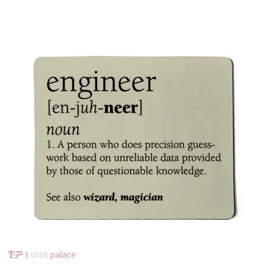 Engineer Definition Funny Engineering Gift STEM T Mousepad