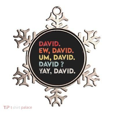 Ew David Funny Vintage Retro Distressed Women Gift Ornament