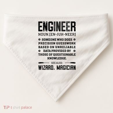 Engineer Definition Funny Noun Engineering Dictionary Term USA-Made Doggie Bandana