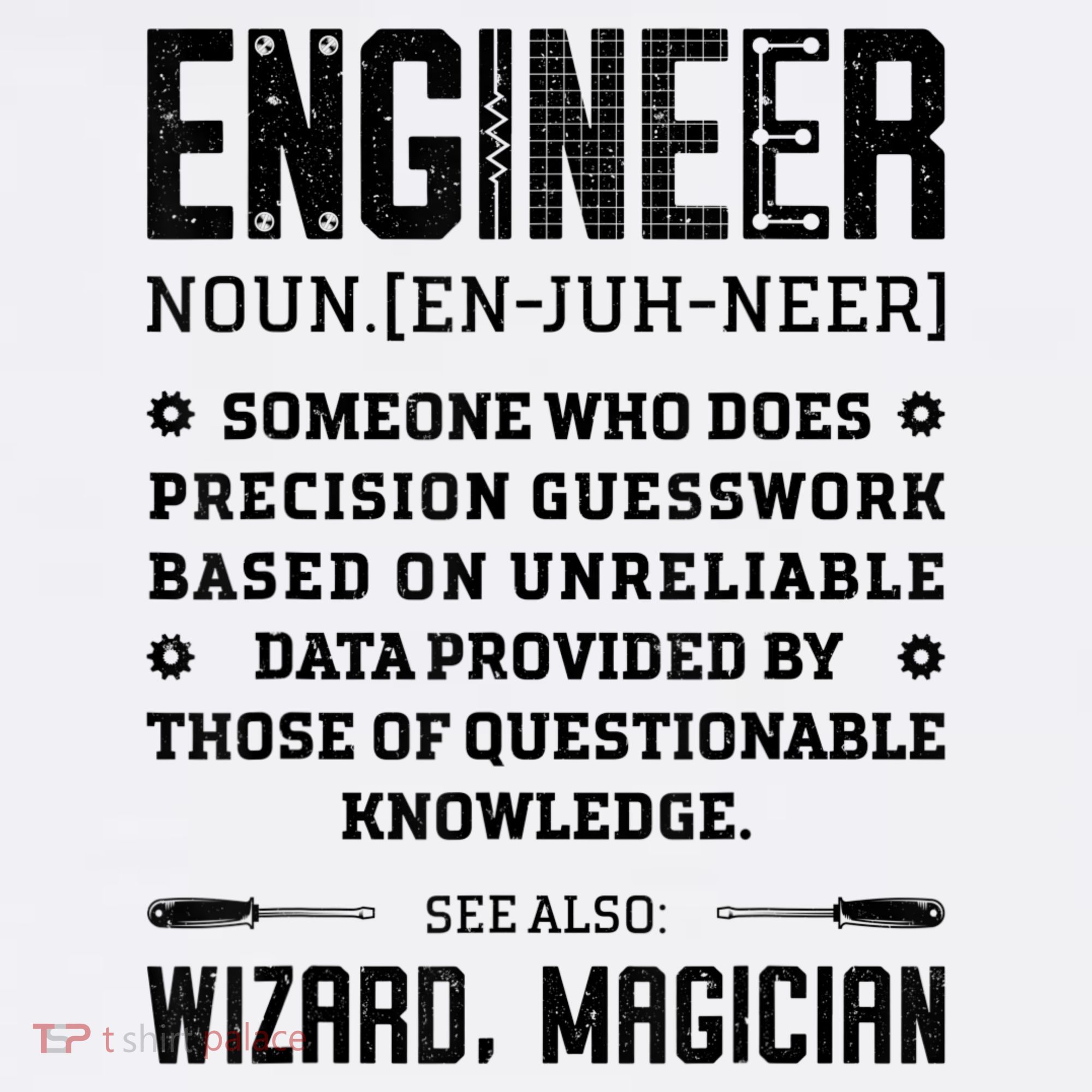 Engineer Definition Funny Noun Engineering Dictionary Term Button