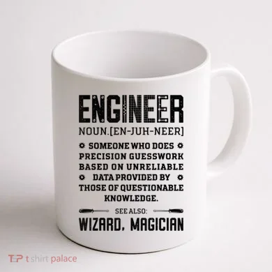 Engineer Definition Funny Noun Engineering Dictionary Term Coffee Mug back