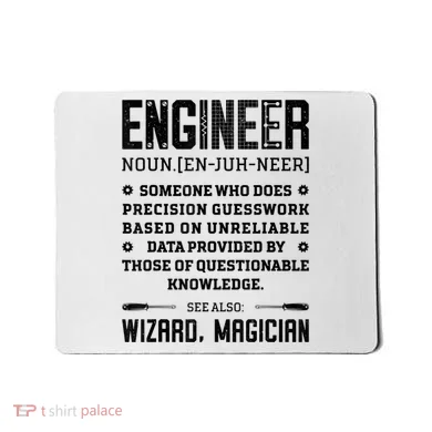 Engineer Definition Funny Noun Engineering Dictionary Term Mousepad