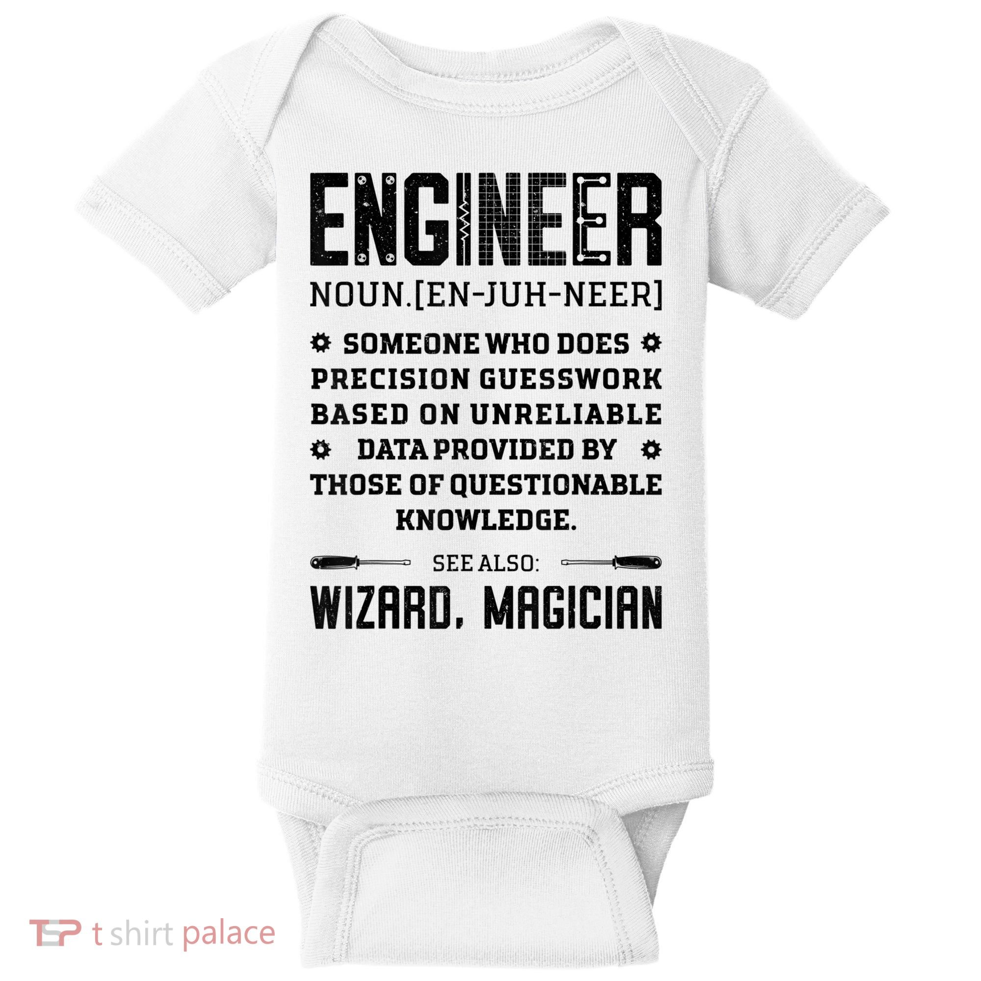 Engineer Definition Funny Noun Engineering Dictionary Term Baby Bodysuit