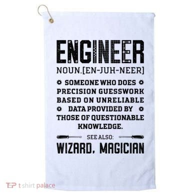 Engineer Definition Funny Noun Engineering Dictionary Term Golf Towel