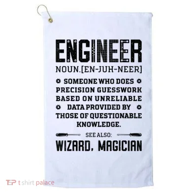 Engineer Definition Funny Noun Engineering Dictionary Term Golf Towel