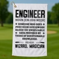Engineer Definition Funny Noun Engineering Dictionary Term Golf Towel thumb 1