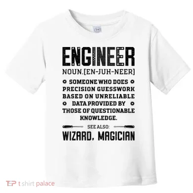 Engineer Definition Funny Noun Engineering Dictionary Term Toddler T-Shirt