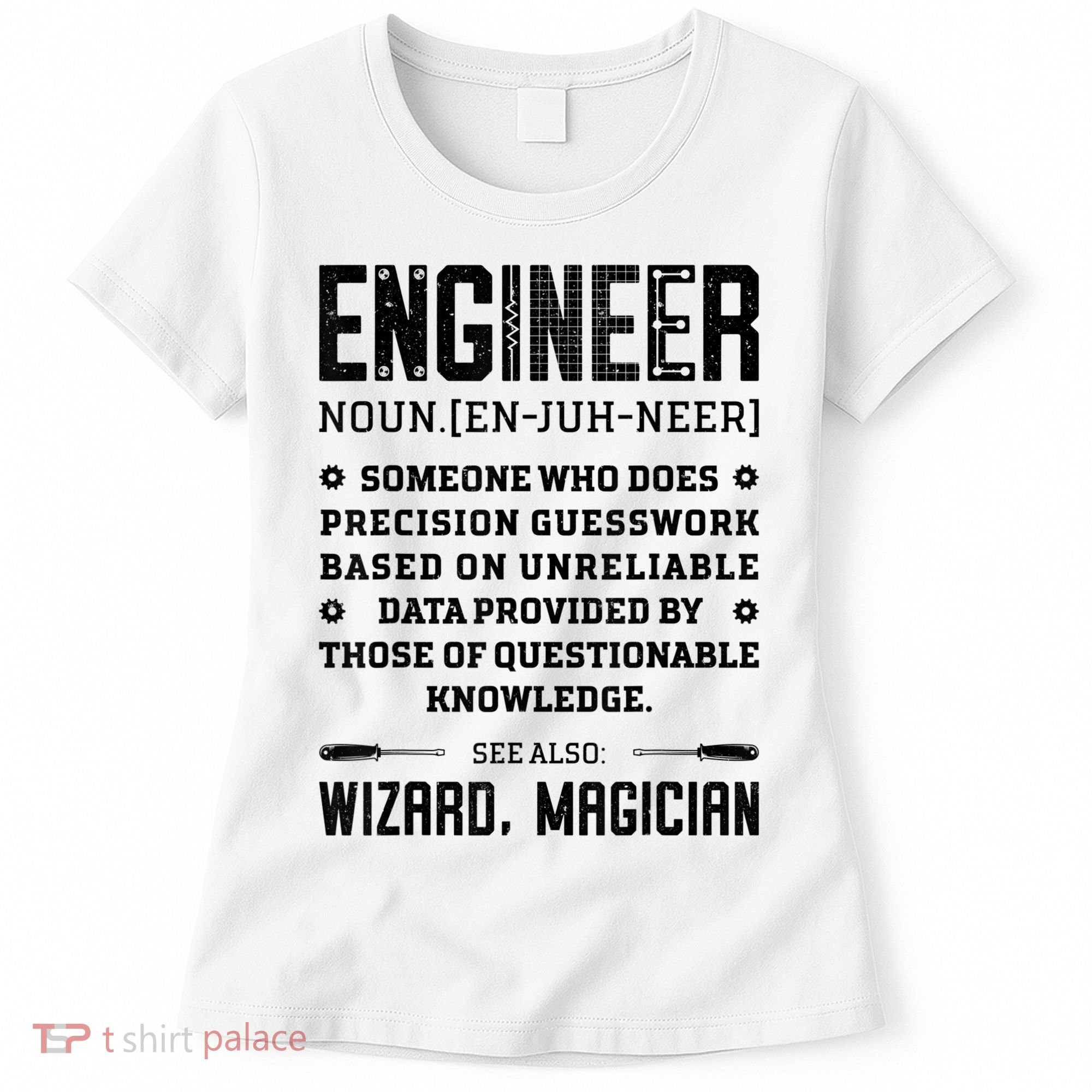 Engineer Definition Funny Noun Engineering Dictionary Term Women's T-Shirt