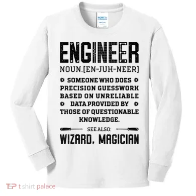 Engineer Definition Funny Noun Engineering Dictionary Term Kids Long Sleeve Shirt