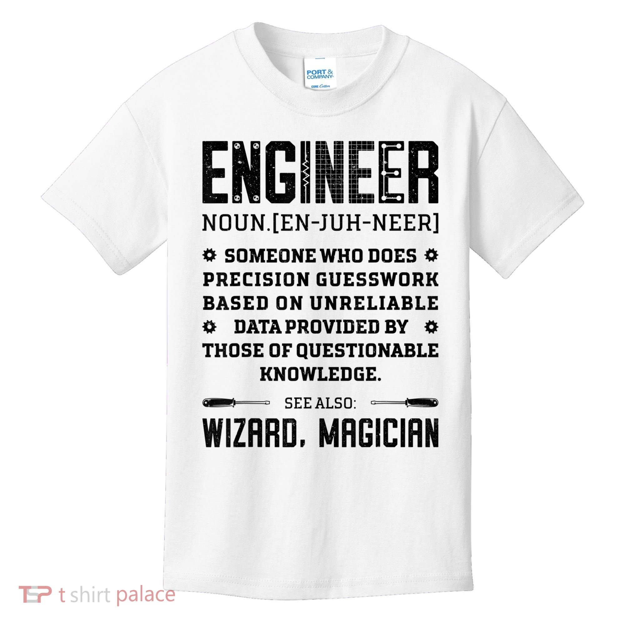 Engineer Definition Funny Noun Engineering Dictionary Term Kids T-Shirt