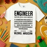 Engineer Definition Funny Noun Engineering Dictionary Term Kids T-Shirt thumb 3