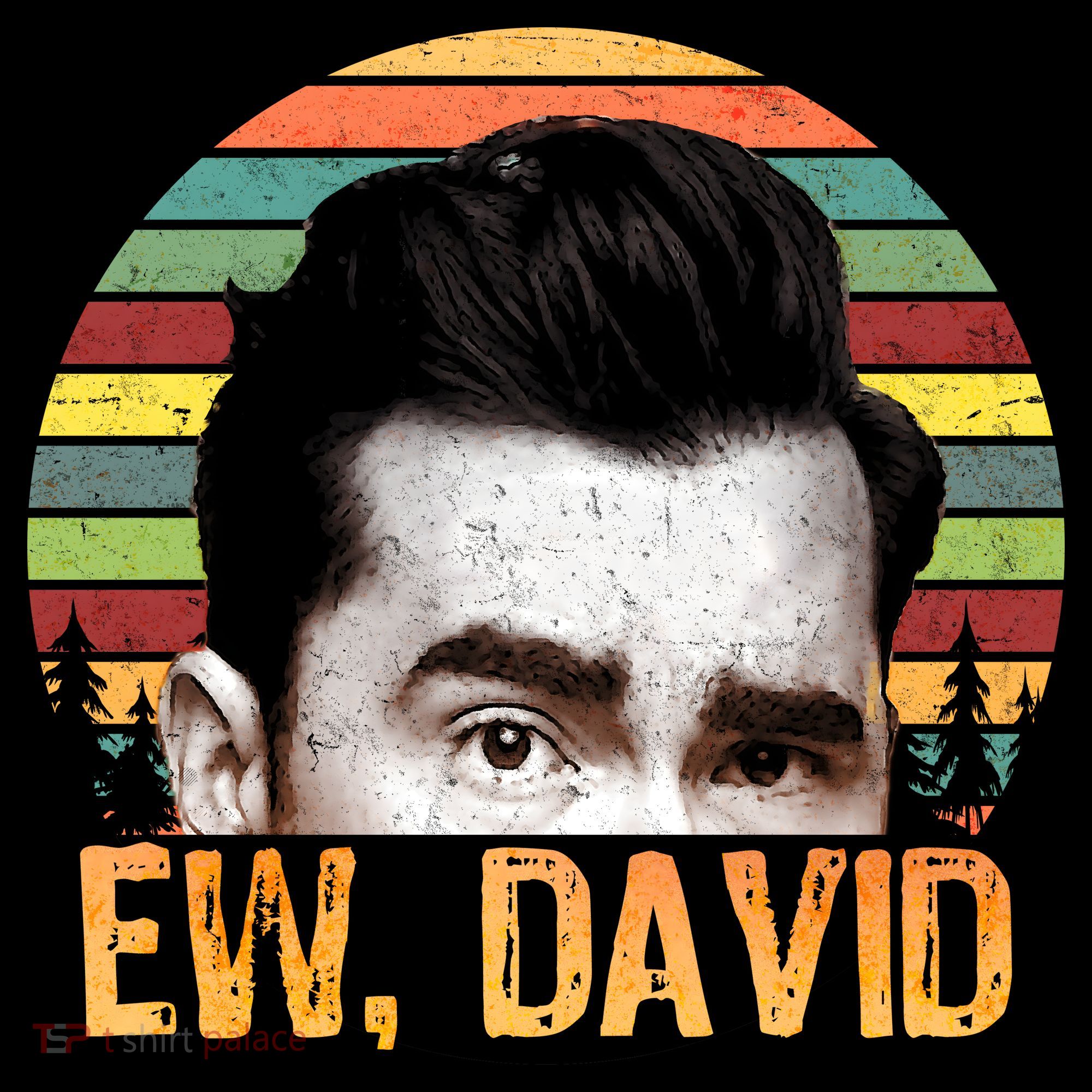 Ew David Funny Retro Polo