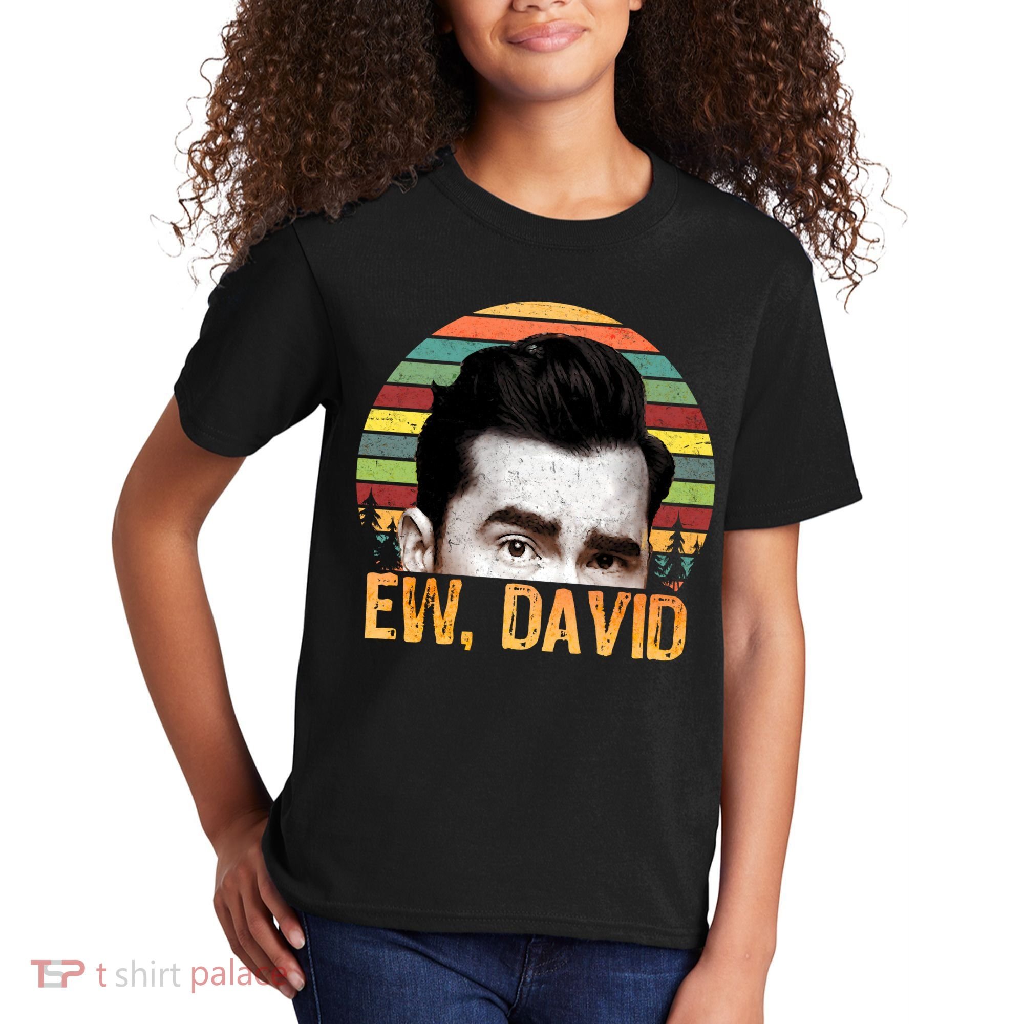 Ew David Funny Retro Kids T-Shirt