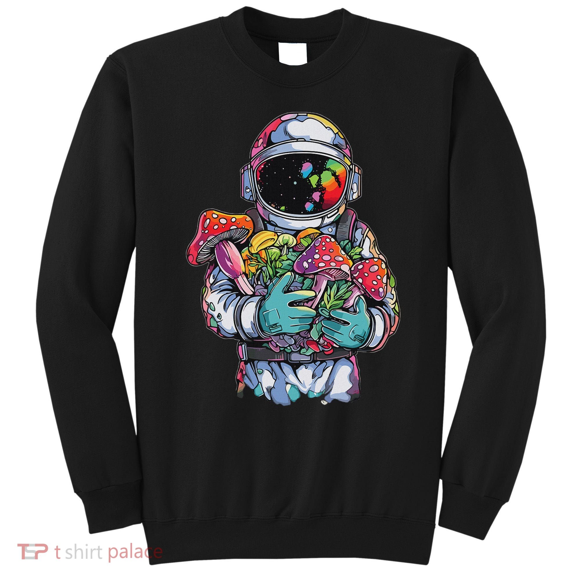 Edm Dj Festival Outfit & Women Trippy Astronaut Art Edm Mushroom Psychedelic Rave, Sweatshirt