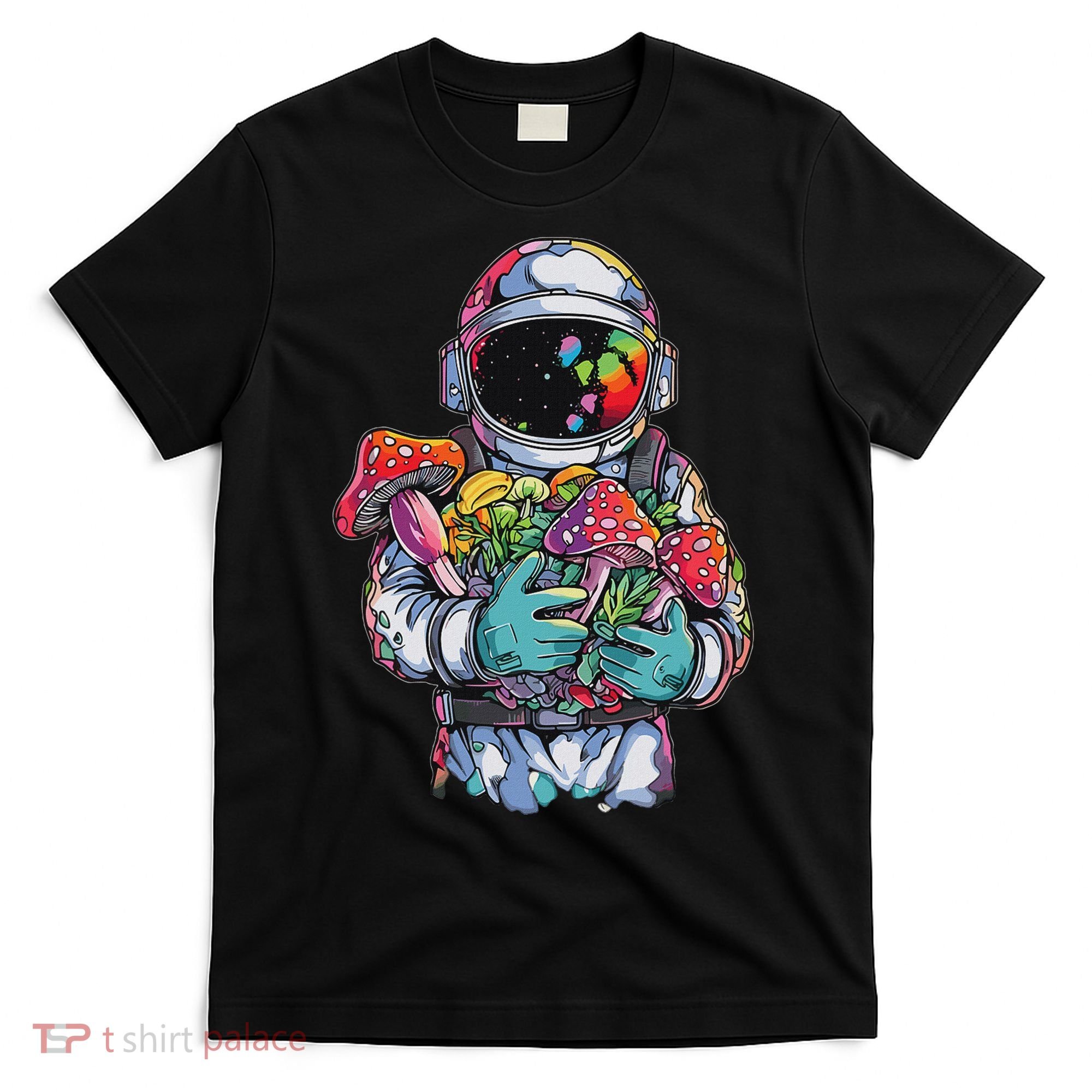 Edm Dj Festival Outfit & Women Trippy Astronaut Art Edm Mushroom Psychedelic Rave, T-Shirt