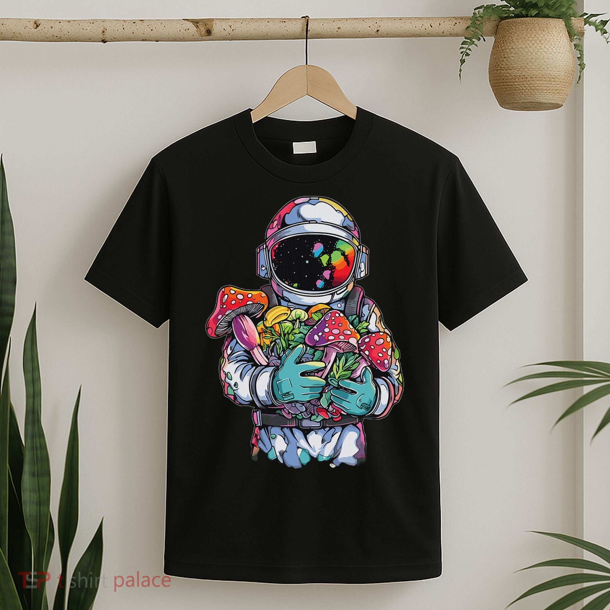 Edm Dj Festival Outfit & Women Trippy Astronaut Art Edm Mushroom Psychedelic Rave, T-Shirt