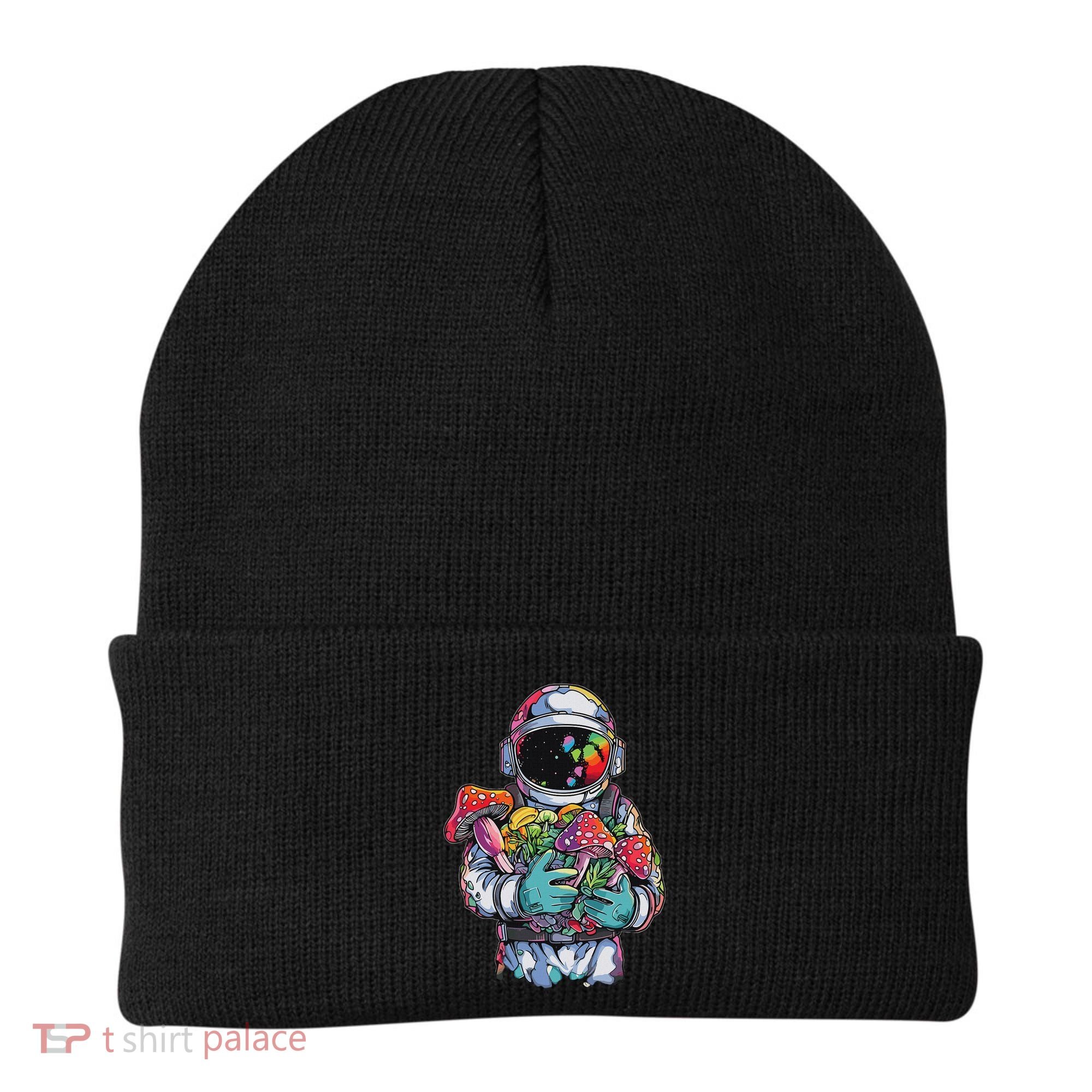 Edm Dj Festival Outfit & Women Trippy Astronaut Art Edm Mushroom Psychedelic Rave, Beanie