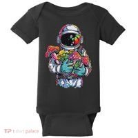 Edm Dj Festival Outfit & Women Trippy Astronaut Art Edm Mushroom Psychedelic Rave, Baby Bodysuit thumb 0