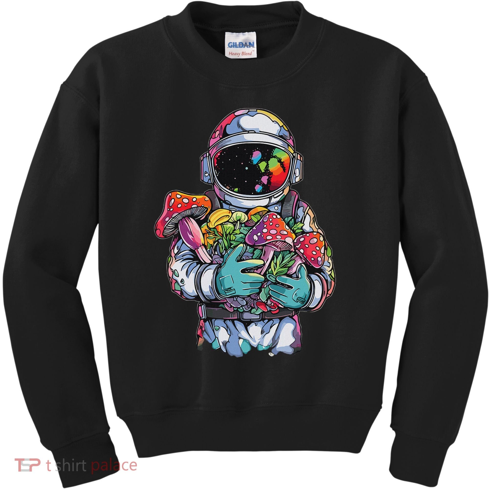 Edm Dj Festival Outfit & Women Trippy Astronaut Art Edm Mushroom Psychedelic Rave, Kids Sweatshirt