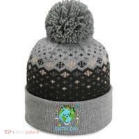 Earth Day Floral Cute & Peaceful Planet Earth Day  The Baniff Cuffed Pom Beanie thumb 0