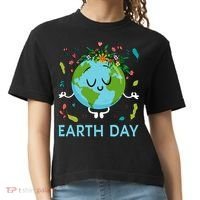 Earth Day Floral Cute & Peaceful Planet Earth Day  Comfort Colors Boxy T-Shirt thumb 0
