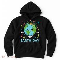 Earth Day Floral Cute & Peaceful Planet Earth Day  Hoodie thumb 0