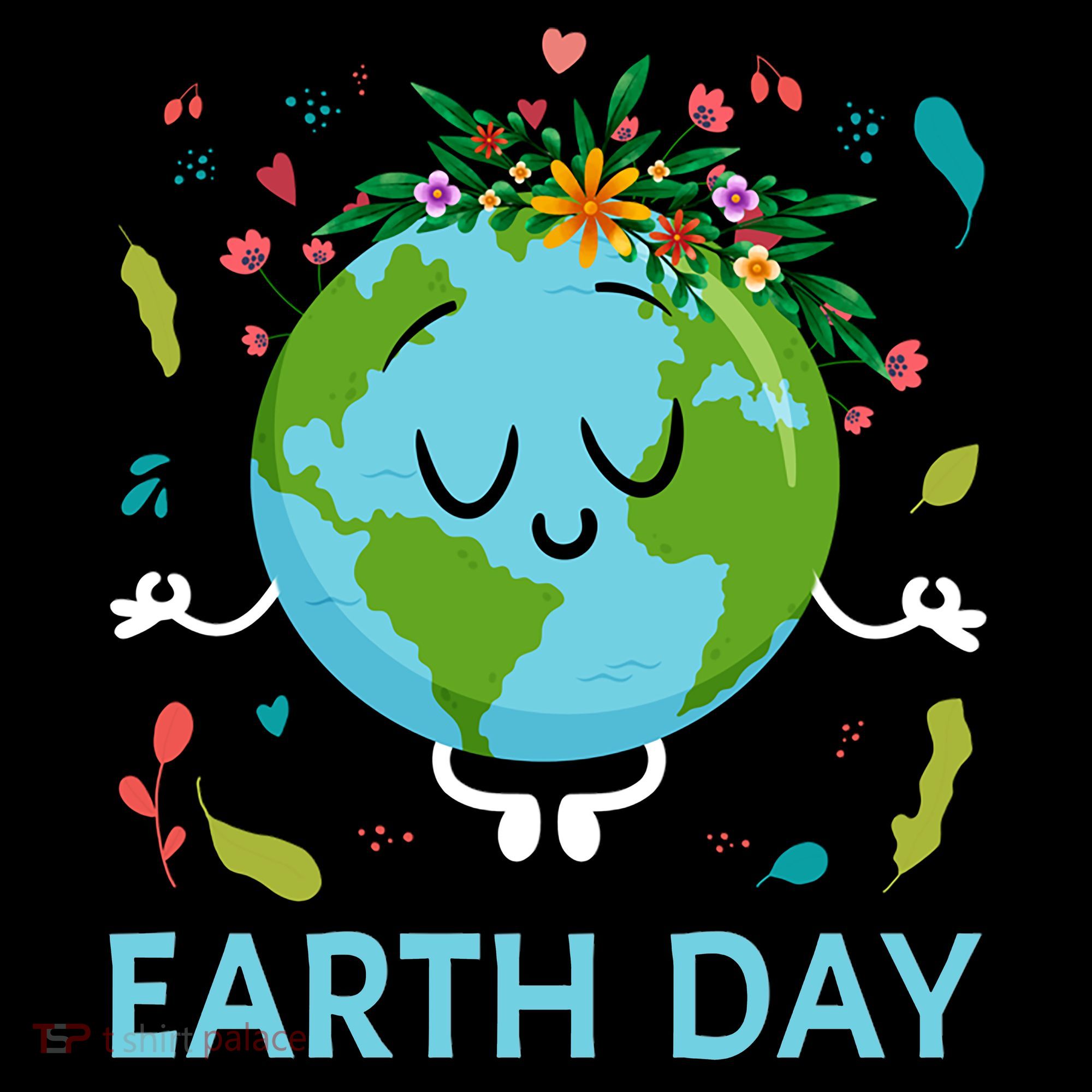 Earth Day Floral Cute & Peaceful Planet Earth Day  Coffee Mug