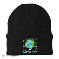 Earth Day Floral Cute & Peaceful Planet Earth Day  Beanie thumb 0